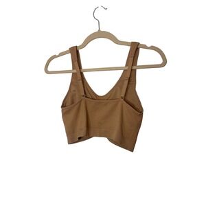 Rhonda Shear XL Full Figure Padded Seamless Comfort Bra Tan Adjustable Straps